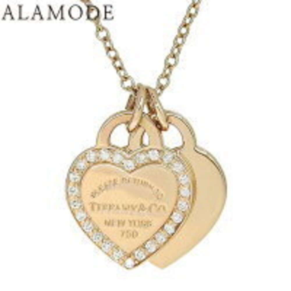 TIFFANY Co Return to Tiffany Heart Pendant Diamond Pink Necklace